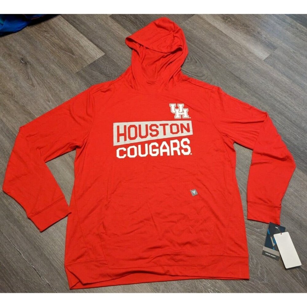 Houston Cougars Red L/S Lightweight Hoodie Med Levelwear University of Houston